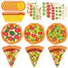 Qyeahkj 30 Pcs Pizza Craft Kits for Kids Make A Pizza Stickers Paper Card Make Your Own Pizza DIY Gifts Activity Back to School Sticker Craft Bulk First Day of School Classroom Games view 1