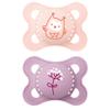 MAM Original Matte Baby Pacifier, Sterilizer Case, Girl, 0-6 Months (2-Pack) & Original Matte Baby Pacifier, Sterilizer Case, Girl, 0-6 Months (2-Pack) view 2