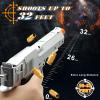DaoDaoZhu Soft Bullet Toy Gun Pistol with Shell Ejecting for Indoor/Outdoor Shooting Games, Halloween Costume Fake Prop Gun Model, Educational Play Toy Guns, Christmas/Birthday Gifts (Silver) view 3