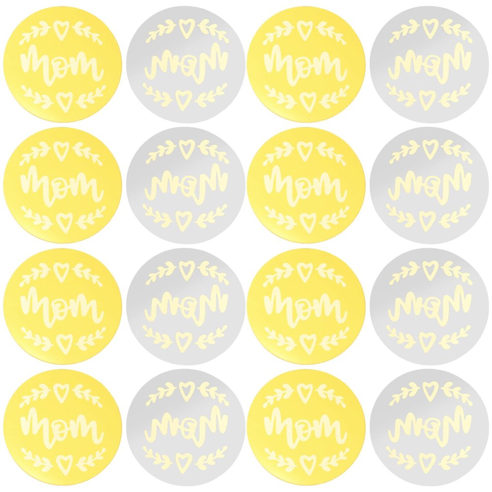 20pcs Cake Decorations Round Birthday Engraved Picks Happy Mothers Day Cake Topper Cupcake The Gift Mothers Day Cake Inserts Bridal Babyfood Acrylic Wedding Mirror Plate Bridegroom