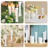 GANAZONO 5pcs Mini Roman Pillar Statue Candlestick Stand Mini Candle Holder Dollhouse Micro Landscape Yard Fairy Garden Decoration view 3