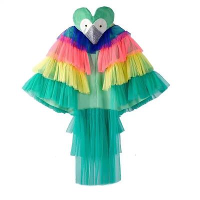 JUICYRAUL Parrot Costume for Kids, Perfect for Halloween, Animal Dress up Party, Suit for 3+ years old