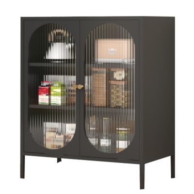 EKDJSN PC Board Display Cabinet, Adjustable Laminate Display Showcase, Multiple Colors to Choose from, Single Layer Load-Bearing About 80 Catties (Color : Black, Size : 31.4x15.7x40.1in)