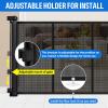 34X120 Extra Wide Safety Retractable Baby Gate, Extra Wide Safety Kids or Pets Gate, 34 Tall, Extends to 120 Extra Wide, Built-in Reinforce Strip Mesh Safety Dog Gate for Stairs (34X120, Black) view 4
