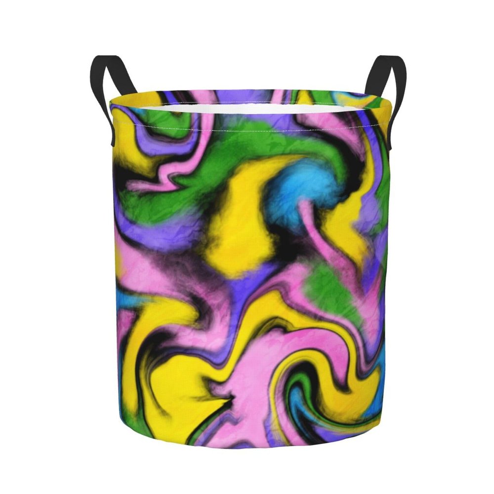Foruidea Marble Textured Laundry Basket,Laundry Hamper,Collapsible Storage Bin, Oxford Fabric Clothes Baskets,Nursery Hamper For Home,Office,Dorm,Gift Basket