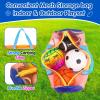 5 Pack Sports Balls Set for Kids with Bag Toddlers 1-3 Football Soccer Basketball Baseball Volleyball Outdoor Toys for 1 2 3 Year Old Boys Sport Bouncy Playground Toddler 1-3 2-4 3-5 Birthday Gifts view 3