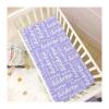 Lilac Custom Name Crib Sheets for Boys Girls Personalized Pack and Play Sheets Fitted Toddler Sheets for Baby Newborn view 1