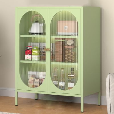 EKDJSN PC Board Display Cabinet, Adjustable Laminate Display Showcase, Multiple Colors to Choose from, Single Layer Load-Bearing About 80 Catties (Color : Green, Size : 31.4x15.7x40.1in)