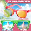 12 Pack Kids Sunglasses Hawaiian Party Favors with UV400 Protection, 12 Colors Neon Sunglasses in Bulk for Boys Girls Birthday, Beach, Summer Pool Party Supplies, Goody Bag Stuffers, Classroom Gift view 3
