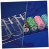 TOYANDONA 1pc Poker Chip Organizer Design Acrylic Storage Box for Game Chips Space-Saving Container Cover for Easy Access and Organization view 2