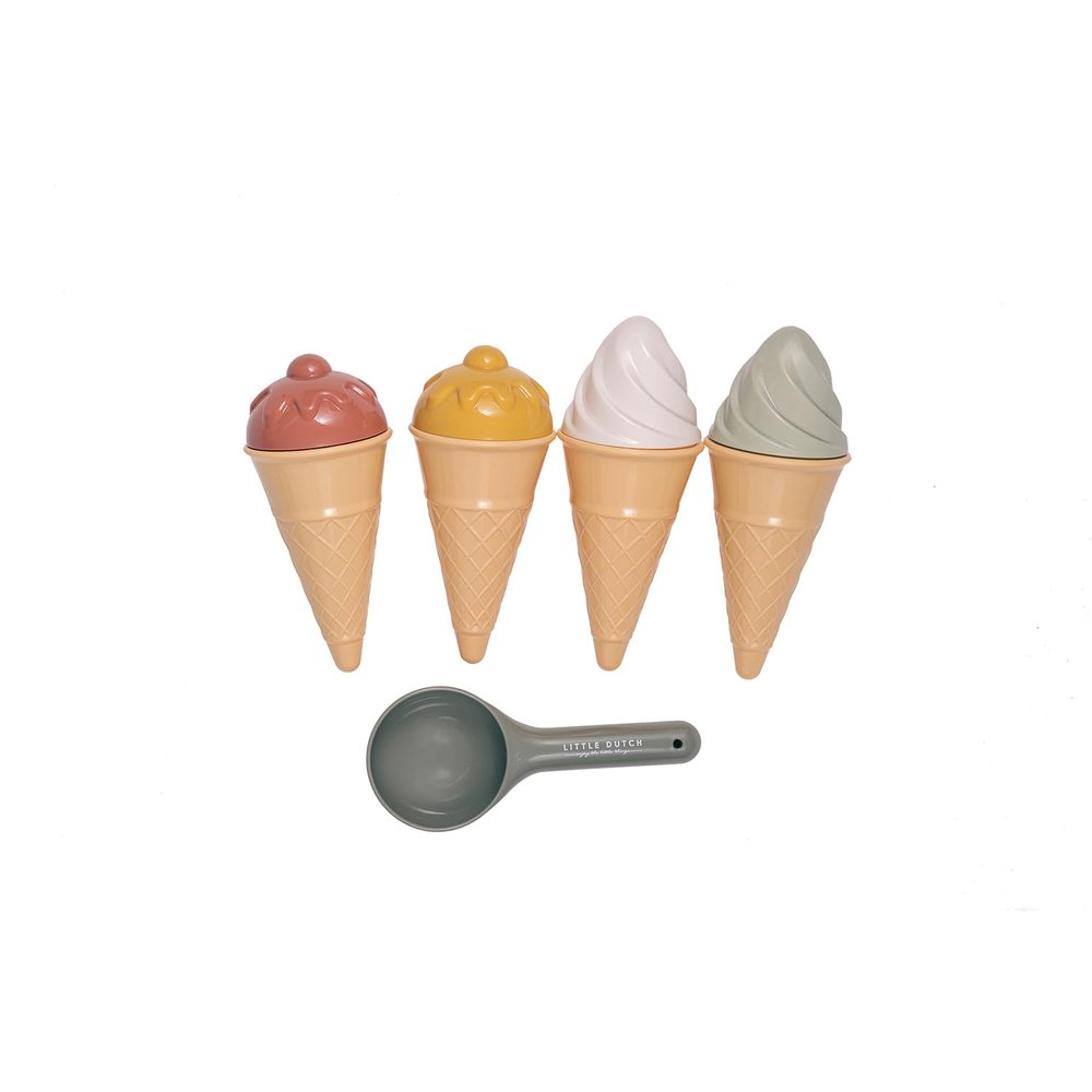 Little Dutch 2012406 Sand Toy Set Ice Cream 9-Piece Vintage