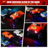 Save Unicorn Tracks Cars Replacement only, Dino Track Cars for Tracks Glow in The Dark, Car Tracks Accessories with 3 Flashing LED Lights, Compatible with Most Car Tracks for Kids Girl(4pack), Green3 view 3