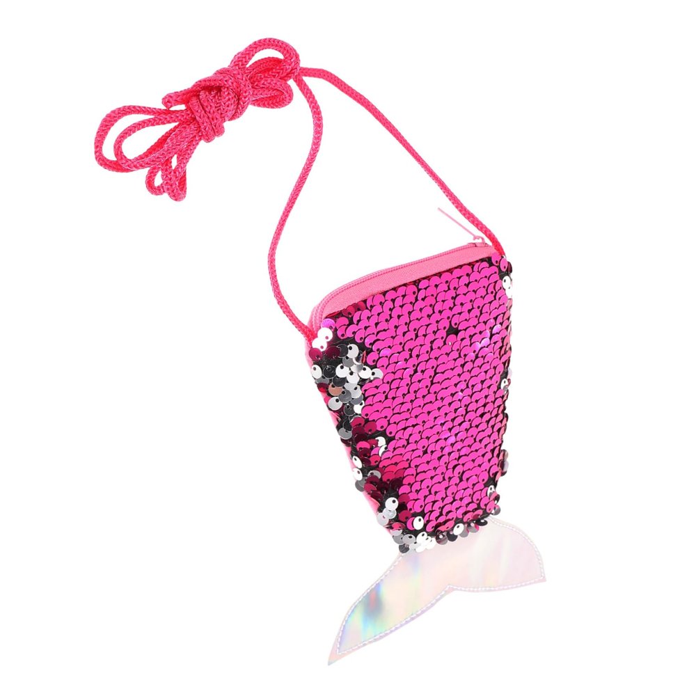 GALPADA Cute Sequin for Boys and Girls Small Shoulder Pu Leather Handbag Glitter for Party Daily