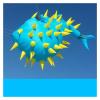 3D Fish Kite, 3 m / 5m Dolphins Balloonfish Globefish Puffer Fabric Kite, Windsock Kite Soft Kites (Color : 5m, Size : A) view 3