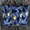 Black Cats Bats and Moons Flat Bottom Bag for Standard Sized Mahjong Tiles, Makeup, toiletries, Large Zini view 2