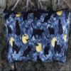 Black Cats Bats and Moons Flat Bottom Bag for Standard Sized Mahjong Tiles, Makeup, toiletries, Large Zini view 3