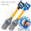 zhongheng Five-Claw Robot arm Enlarged Hand-Pulled Lazy Pliers Garbage Clip Creative Toys Educational Toys Garbage Pickup Tool, Yellow view 2