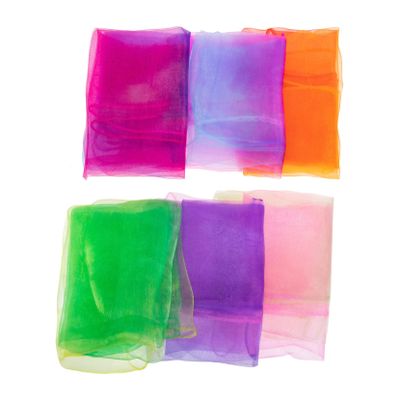 LIFKOME 6pcs Small Square Dance Scarves for Juggling and Performance Props Lightweight Play Scarves for Boy Girl Random Colors Parties and Creative Play