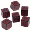 Cyber-Deals Set of (6) Numbers 1-6 Design Dice 16mm 6 Six-Sided Opaque Squared Corners + Dice Pouch + PU Leather Dice Cup with Red Felt Lining Bundle view 2