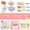 GAGAKU Wooden Play Dishes and Plates for Kids Kitchen Set 27 PCS Montessori Wood Play Kitchen Accessories Kitchen Toy for Toddlers Wooden Play Cooking Set for 3-8 Years Girls and Boys view 3