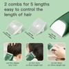 Baby Hair Clippers for Beginners - 13 Pieces Professional Baby Hair Cutting Kit, Silent Hair Clippers Autism with IPX7 Waterproof, Safe Ceramic Blades and LCD Display for Babies & Children & Adults view 4