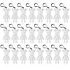 RJRAMZ White Fluid Bear Keychain,DIY Violent Bear Models for Drawing and Painting Graffiti Toys Gift for Birthday Valentines (3inch-24 pcs) view 1
