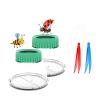 Bug Viewer Container 5X Magnifying Insect Observation Kit Built-in 7cm Ruler with 2 Slant Tweezers Kids Bug Jar Habitat Outdoor Explorer Kit for Kids Age 3 4 5 6 7 8 (2 Pack Green) view 1
