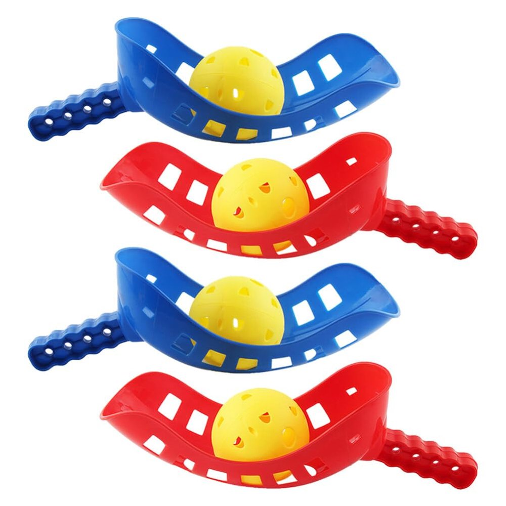 Abaodam Sports Scoop Balls Set for Kids Outdoor Toss and Catch Game with 4 Scoops and 2 Balls Portable Active Play Toy for Backyard Beach Picnic and Family Gatherings
