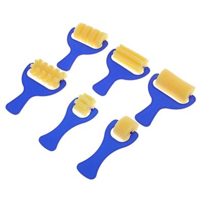 6 Pack Sponge Paint Roller Brushes for Kids DIY Art Education, Foam Painting Tools for Children Drawing Toy