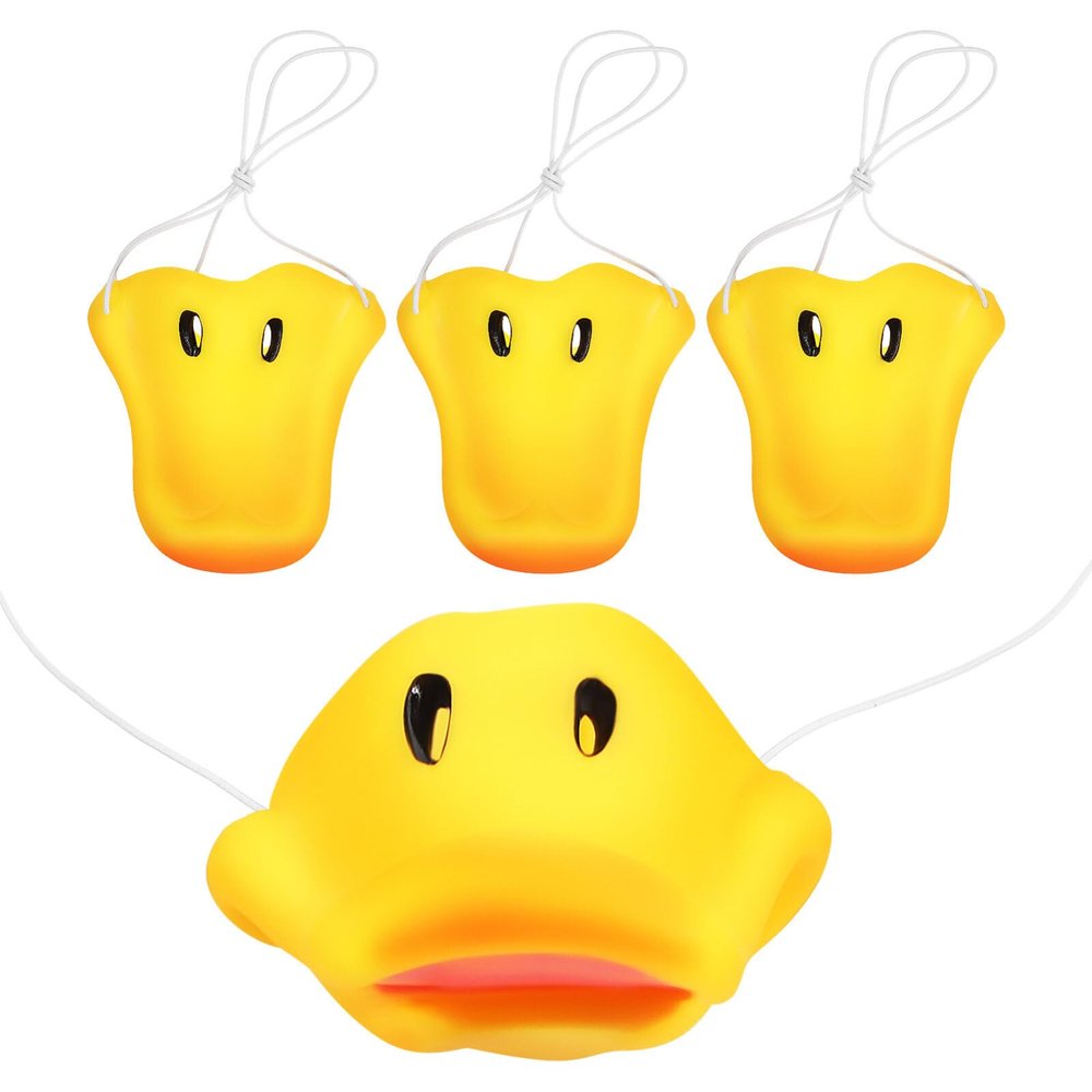ABOOFAN Duck Nose Costume - 4pcs Duck Bill Beak Nose Bill Masks Animal Snout Animal Mask Fancy Masquerade Masks Costumes Accessory for Cosplay