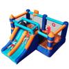 AirMyFun Inflatable Bounce House, Bouncy House with Double Slide,Jumping Bouncing House, Bounce Castle for Kids Indoor Outdoor, Playhouse with Basketball Rim, Pitching Game view 1