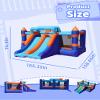AirMyFun Inflatable Bounce House, Bouncy House with Double Slide,Jumping Bouncing House, Bounce Castle for Kids Indoor Outdoor, Playhouse with Basketball Rim, Pitching Game view 2
