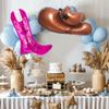 100% LIKED Cowboy or Cowgirl Gender Reveal Balloons, 6pcs Set (3x35" Cowboy Hat, 3x32" Cowgirl Boot), Eco-friendly Foil, Unisex Children, All Ages view 4