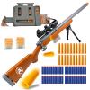 AGM MASTECH M24 Foam Blaster, Shell Ejecting, Safety Switch, Adjustable Stock 41.8 Inch, Fast Dart Loader, Scope, 40 Darts, 20 Casings, 2 Mags, Tactical Gear for Teens 14+ Adults(Brown) view 1