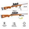 AGM MASTECH M24 Foam Blaster, Shell Ejecting, Safety Switch, Adjustable Stock 41.8 Inch, Fast Dart Loader, Scope, 40 Darts, 20 Casings, 2 Mags, Tactical Gear for Teens 14+ Adults(Brown) view 2