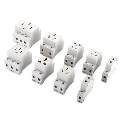 POWTAXBJGD Relay AC30 Contactor, Circuit Breaker Modular Socket Five Hole 16A Rail Type 10A air Switch Distribution Box 234 Holes (Color : 3hole-16a)