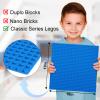 Pokiiulk Classic Baseplates, Peel and Stick Base Plates for Building Bricks, Compatible with Major Brands, Self-Adhersive Base for Bricks 10" x 10", 6 Pack Blue view 4