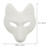 Vaguelly 4pcs Diy Blank White Fox Masks for Painting Masquerade Cosplay Accessories for Halloween Art Projects and Party Fun Unpainted Craft for Creative Decoration view 3