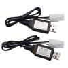 Blomiky 2 Pack 9.6V 200mA NiCD/NiMH Male Standard Tamiya USB Charge Cable for RC Cars Monster Trucks /9.6V Tamiya USB 2 view 1