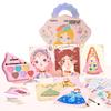 MiDeer 4-in-1 Dress Up Games Set, Princess Art Craft Kits with Makeup Books, Stickers & Diamond Painting, Mess-Free Safe DIY Art Activity, Travel Toys, Ideal Birthday for Girls 4-8+ view 1