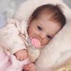 iCradle Lovely Real Look Reborn Baby Doll Girl 19 inch 48 cm Vinyl Silicone Baby Doll Rooted Hair Realistic Newborn Doll Toy for Ages 3+ view 2