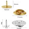 KKlewu Pin Badge Fastener Pin Batch Part, Butterfly Tack, Butterfly Tack Pin, Copper Horse Needle, Removable, Set of 100 (Small Needle Base 0.2 inch (4 mm) Set of 50 + Large Needle Base 0.4 inch (10 view 3