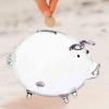 18x12cm Glass Piggy Bank Money Box Child Saving Pot Adorable Transparent Table Decoration for Bedroom Practical, Purple view 3