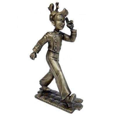 Plastoy SAS Bronze Pixi Spirou and Spip en Marche Action Figure Statue Collectible 5507 (2022)