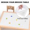 Pokiiulk Classic Baseplates, Peel and Stick Base Plates for Building Bricks, Compatible with Major Brands, Self-Adhersive Base for Bricks 10" x 10", 6 Pack White view 2