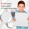 Pokiiulk Classic Baseplates, Peel and Stick Base Plates for Building Bricks, Compatible with Major Brands, Self-Adhersive Base for Bricks 10" x 10", 6 Pack White view 4