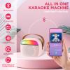 Kids Karaoke Machine,Portable Bluetooth Speaker with 2 Wireless Microphones, Gifts Toys for Girls 4, 5, 6, 7, 8, 9, 10 +Year Old Birthday Family Home Party(Pink) view 2