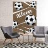 Soccer Brown Personalized Baby Blanket with Name Soft Throw Fleece Blankets for Girls Boys Newborn Infants Kids Shower Birthday Gift 30X40 inch view 3