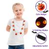 JOYIN 3 Pcs Halloween LED Necklace Pumpkin Shaped Jack o' Lantern Glowing Necklaces for Halloween Party Favor and Supplies, Party Costume Accessory Supplies view 2