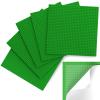 Pokiiulk Classic Baseplates, Peel and Stick Base Plates for Building Bricks, Compatible with Major Brands, Self-Adhersive Base for Bricks 10" x 10", 6 Pack Green view 1